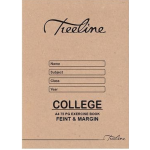 Treeline A4 College Exercise Book - 72 page Unruled 